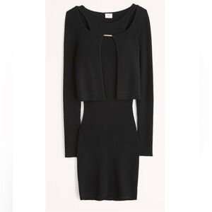 Abercrombie mini sweater dress and scuba cardigan set